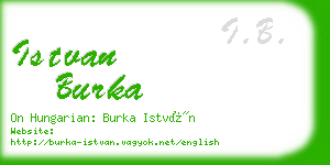 istvan burka business card
